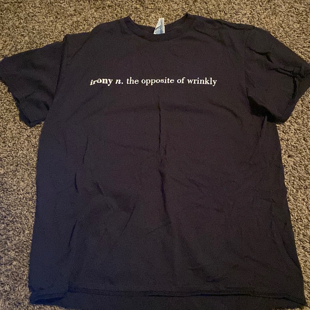 black t-shirt